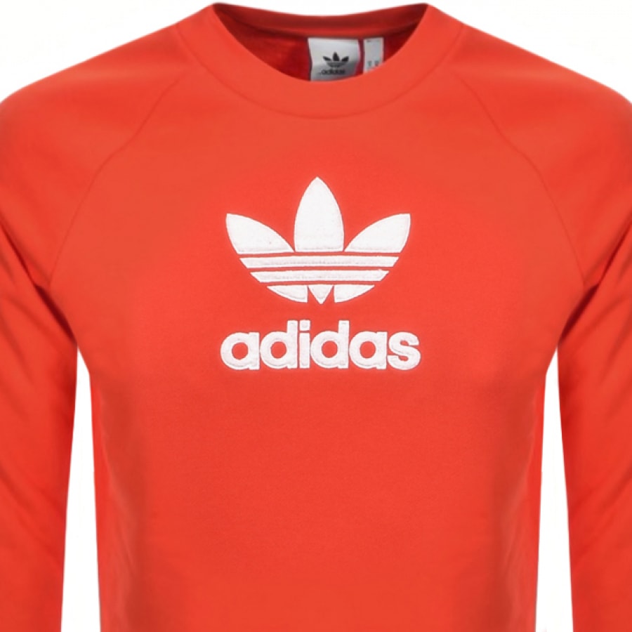 Alternative Image for Productadidas Originals Crew Neck Logo Sweatshirt Red2